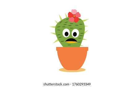 Cute and beautiful cactus for decoration,Vector flower concept.