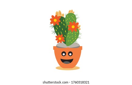 Cute and beautiful cactus for decoration,Vector flower concept.