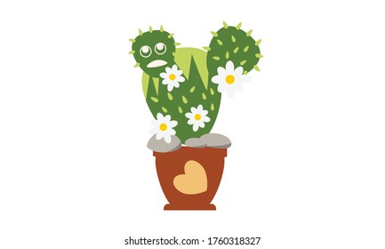 Cute and beautiful cactus for decoration,Vector flower concept.