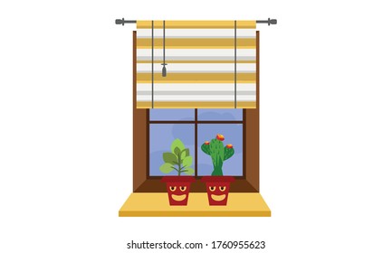 Cute and beautiful cactus for decoration,Vector flower concept.