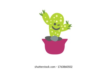 Cute and beautiful cactus for decoration,Vector flower concept.