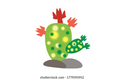 Cute and beautiful cactus for decoration,Vector flower concept.