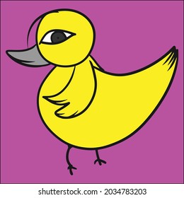 Cute beautiful female bird character, editable vector file