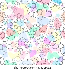 Cute beautiful floral seamless pattern. Texture, textile, background