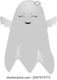 Cute beautiful ghost in Halloween celebration
