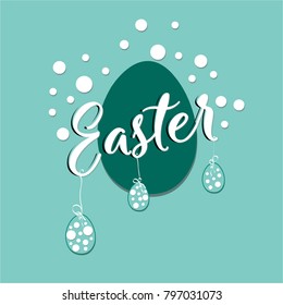 cute beautiful greeting card for easter