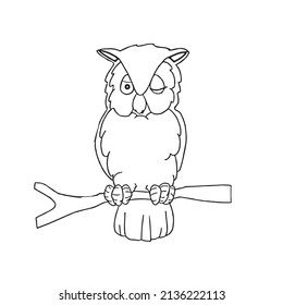 cute and beautiful owl vector line art images,outline drawing and illustrations art