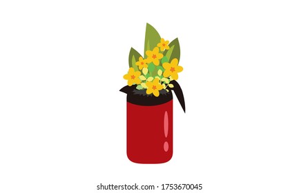 Cute and beautiful small flower decoration, Vector flower concept.