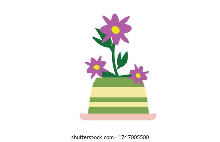 Pequeña flor, pequeña y bonita, para la decoración, concepto de flor vectorial.