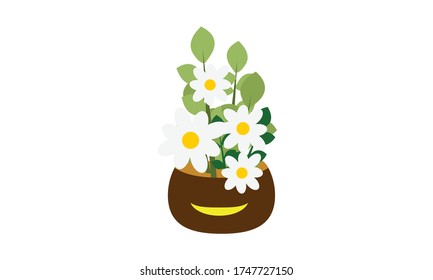 Pequeña flor, pequeña y bonita, para la decoración, concepto de flor vectorial.