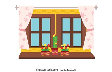 Pequeña flor, pequeña y bonita, para la decoración, concepto de flor vectorial.