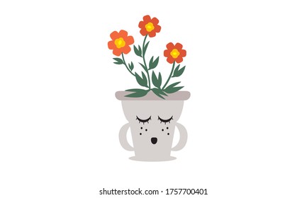Cute and beautiful small flower for decoration,Vector flower concept.