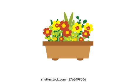 Pequeña flor, pequeña y bonita, para la decoración, concepto de flor vectorial.