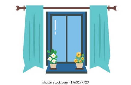Pequeña flor, pequeña y bonita, para la decoración, concepto de flor vectorial.