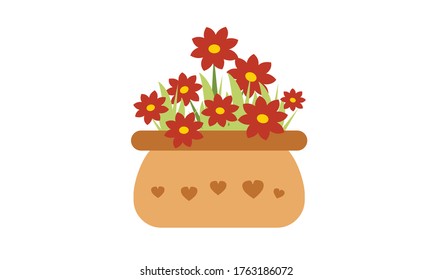 Cute and beautiful small flower for decoration,Vector flower concept.