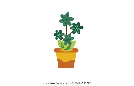 Pequeña flor, pequeña y bonita, para la decoración, concepto de flor vectorial.