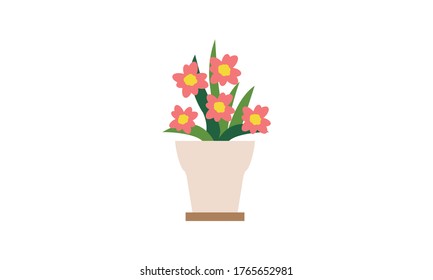 Pequeña flor, pequeña y bonita, para la decoración, concepto de flor vectorial.