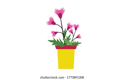 Pequeña flor, pequeña y bonita, para la decoración, concepto de flor vectorial.