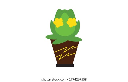 Pequeña flor, pequeña y bonita, para la decoración, concepto de flor vectorial.