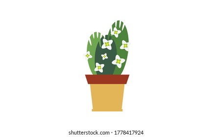 Pequeña flor, pequeña y bonita, para la decoración, concepto de flor vectorial.