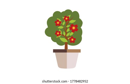 Geräumige und schöne kleine Blume für die Dekoration, Vektorblumenkonzept.