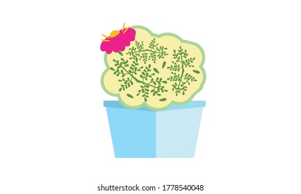 Pequeña flor, pequeña y bonita, para la decoración, concepto de flor vectorial.