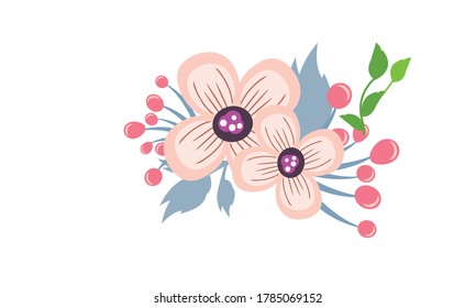 Cute and beautiful small flower for decoration,Vector flower concept.