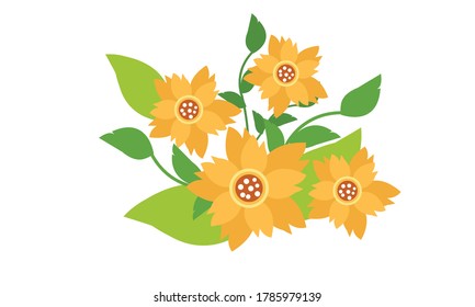 Cute and beautiful small flower for decoration,Vector flower concept.