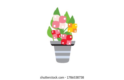 Cute and beautiful small flower for decoration,Vector flower concept.