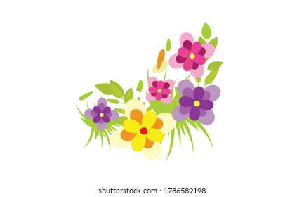 Cute and beautiful small flower for decoration,Vector flower concept.