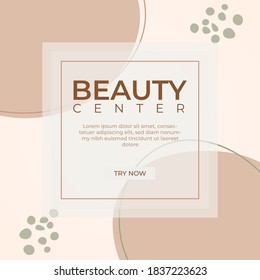 cute beauty background banner for social media post. good for discount web or media social promotion design vector