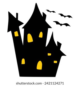 cute and beauty castle vector 