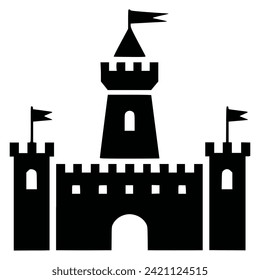 cute and beauty castle vector