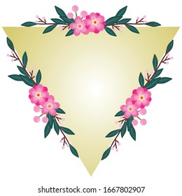 Cute and beauty floral border illustration for wedding card design