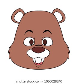 Cute beaver cartoon