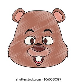 Cute beaver cartoon