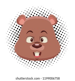 Cute beaver cartoon