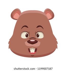 Cute beaver cartoon
