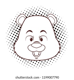Cute beaver cartoon