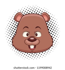 Cute beaver cartoon