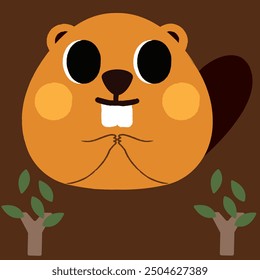 Cute beaver clip art, Beaver illustrations, Cartoon beaver, Adorable beaver art
