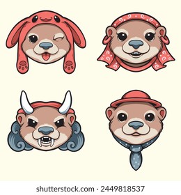 cute Beaver vector art design