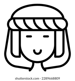 Cute bedouin icon outline vector. Desert camel. Arabic camp