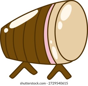 Cute Bedug Drum Ramadan Islamic Illustration Icon