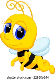 Cute bee cartoon 