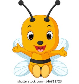 cute bee cartoon