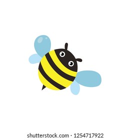 cute bee cartoon icon