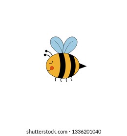 cute bee cartoon vector