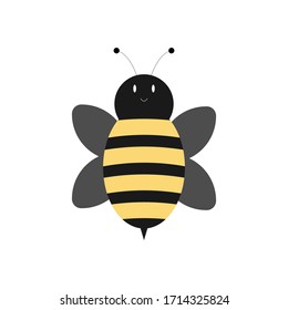 Cute Bee Cartoon Vector Illustration