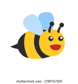 Cute bee cartoon vector illustration